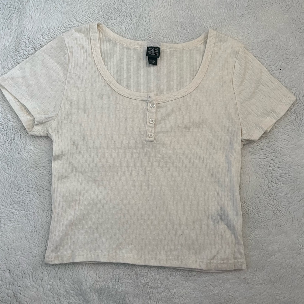 Wild Fable Cream Crop Top